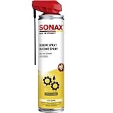 SONAX SilikonSpray mit EasySpray (400 ml) Schmiermittel schmiert, pflegt und schützt langanhaltend Gummi-, Kunststoff-, Holz- und Metallteile | Art-Nr. 03483000