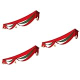 Cabilock 3St Dekoration zum Aufhängen an der Decke Weihnachtsdekorationen Weihnachtswellen-Ammer weihnachtsband Christmas Ribbon Ornament Weihnachtsdeckendekoration Deckenwimpelkette Charme