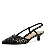 MARCO TOZZI Damen Slingpumps Spitz Kleiner Absatz, Schwarz (Black), 39 EU