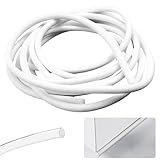 5 Meter Fugen Dichtschnur, Ø 8mm Dichtung Schaum Rundschnur, Silikon Runde Dichtschnur für Fugen, Weiß Schaumstoffstreifen Ø 8mm x 5m, Fugenfüllprofil für die Nahtdichtung von Türen und Wänden