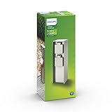 Philips Rock Outdoor Doppelsteckdose, wetterfeste Steckdose mit 2 Steckern, optimale Stromversorgung für LED Beleuchtung im Außenbereich, Edelstahl
