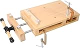 ​​Tragbare Hobelbank Mobile Werkbank Klein aus Buchenholz, Kompakte Tischwerkbank für Holzwerken, Schnitzen, Schneiden und Klemmen (42 × 28 × 7 cm)​