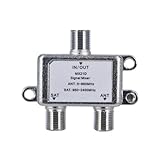 Muuookka 2-Wege-Satelliten-Splitter-TV-Signal-Satellitenkoaxial-Diplexer-VHF-UHF-TV-Signalmischer