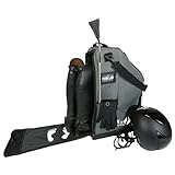 Driver13 Reitstiefelrucksack/Reitstiefeltasche/Stiefeletten Taschen Deluxe mit Helmfach für Reitstiefel (Reitstiefeltasche grau)