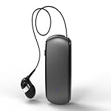 Tumuued K68 Bluetooth-Headset, Lavalier, Einziehbare Steckkarte, Einzelner KopfhöRer, Multifunktionales Clip-Headset, MP3-Player, Schwarz