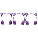 Hemobllo 3 STK Headset Wireless kopfhörer scheinen Blinklicht Fitness Schwamm Violett