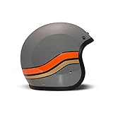 DMD Vintage Crayon Grey Sunset Open Face Helm Jethelm Motorradhelm, XS