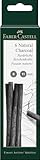 FABER-CASTELL 129398 - Zeichenkohle Pitt natürlich, 6 Stück, 6-11 mm