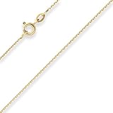1,2mm Ankerkette diamantiert Collier Halskette aus 585 Gold Gelbgold 42cm