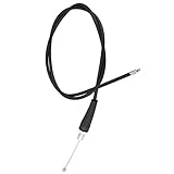 WPKD BLUEIY 110 Cm Universal Motorrad Gaszug,Dirt Bike Gaszug,Gerader Kopf,Edelstahl Gaszugleitung für die meisten Motorräder, Pit Dirt-Motoren, Trailbikes und Motocross (M10,80g)