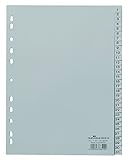 Durable Zahlenregister 1-31 (A4, geprägte Taben, PP volldeckend) 10 Stück, grau, 652310