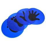 EXHUMKY 2 Paare Fußball Trainingsmarker rutschfeste Bodenschild für Fußballtraining Vielseitig Einsetzbar für Sport und Schule Teiliges Buntem Design