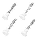 ELAYARD 4 Stück Teiliges Babybett Federriegel Weiß Federbelastete Krippenverriegelung für Babybett Kleintierkäfig und Fensterschutz Einfache Montage und Langlebiger Verschlussmechanismus