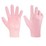 Feuchtigkeits-Handschuh-Set, SPA Handpflege Gel-Handschuhe, Feuchtigkeitsspendende Handschuhe, Silikon Handpflege Handschuhe für Reparatur von trockenen, rissigen (Rosa)