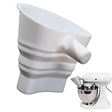 Silikon-Mehltrichter für Küchenhelfer-Mixer, einfach auszugießen, spülmaschinenfest, weithalsig, lebensmittelecht, 5-Quart-Kippkopf-Standmixer-Trichter für Kakaopulver, Honig