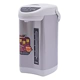 4 Liter Thermopot, 750W Edelstahl Heißwasserspender mit Deckel und Griff, Temperaturerhaltung 24H, Wasserspender für Familien und Ausflüge, 20x38cm