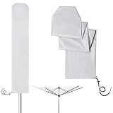 Cozary Schutzhülle Wäschespinne, 16 x 16 x 165cm Abdeckung Wäschespinne, Schutzhülle, Robuste und Wetterfeste Abdeckung, Reißfest und Wasserdicht, Hülle für Silber