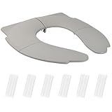 Anseom Faltbarer Toilettensitz für Kinder, Reise Toilettensitzauflage mit Rutschfest Polster und Reisetasche, Kleinkind Toilettentrainer für Unterwegs, Tragbar Toilettensitz für Jungen und Mädchen