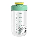 Greyoe Shaker Proteinshake, Classic Loop Shaker, Optimal Geeignet als Eiweiß Shaker, Protein Shaker, Wasserflasche, Trinkflasche, BPA frei, Skaliert Bis 750 ml, Türkis