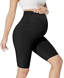 QGGQDD Kurze Umstandsleggings Damen Umstands Radlerhose Umstandshose Kurz Schwangerschaft Für Schwangere(Schwarz,Medium)