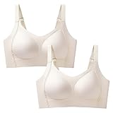 MOONBADI Dirndl BH Push up Beige BH Damen ohne bügel für Fitness Lauf Yoga Joggen hohe Unterstützung Komfort BHS 85B