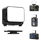 AOOSU LED Videolicht, Mini Video Licht, Tragbare Kamera Licht, Magnetisches Fülllicht mit 600mAh Akku, 3 Lichtmodi und Helligkeit 4-stufiges Dimmbares, Kompatibel mit DJI Osmo Action 3/4/5 Pro