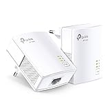 TP-Link Powerline Adapter Set TL-PA7017 KIT(1000Mbit/s, Gigabit-Port, Plug&Play, Kompatibel mit allen HomePlug AV/AV2 Powerline Adaptern, Ideal für Media-Streaming)