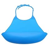 Healeved Silikon Lätzchen für Erwachsene Großer Kleidungsschutz für Senioren Auslaufsicherer Haushaltskleidungsschutz mit Auffangtasche Pflegeleicht und Tragbar Esshilfe für Alltag