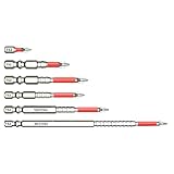 Acunny Schraubendreher- und Bit-Set, leistungsstark, magnetisch – rutschfestes Set mit sechs elektrischen Bits, rutschfestes Zubehör für Holzbearbeitung, Auto, Klempnerei, Metallwaren