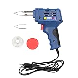 DEDRA Transformator-Lötkolben stark 175W, bis zu 600°c, Leichtgewicht 0,65 kg, Zusätzliche Beleuchtung, Lötkolben mit LED-Licht, Kabelgebunden Elektro-Lötpistole