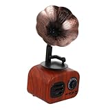 Gadpiparty Retro Wireless Speaker Tragbarer Lautsprecher mit Holzmaserung Wiederaufladbar Kabellose Musikbox im Vintage Stil Drehknopf Full Range Sound für Zuhause und Unterwegs