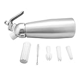 Sahnebereiter-Set aus Aluminium mit Drei Düsen für Zuhause und Café (1000 ml)