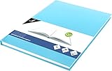 Kangaro KTC Skizzenbuch A4 blanko mit blaues Pastell Hardcover, 80 Blatt 100 gramm weiß Säurefreies Papier, K-5356, Blue