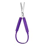 Kinderschere Mini Schlaufenschere für Kinder 14 cm Kinder Schere mit Adaptivem Griff Bastelschere Kinder Haushaltsschere Handwerk Kleinkind Schere für Kinderschule Tägliches Basteln (Lila)