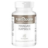 Fair & Pure® - Mangan Kapseln - 4mg als Mangangluconat - 90 Kapseln - gut resorbierbar durch Gluconatform - vegan - ohne Magnesiumstearat