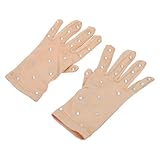 CONGARTENO Eiskunstlaufhandschuhe Damen mit Strasssteinen rutschfeste Skating Performance Handschuhe Retro Design für Bühne Weihnachten Neujahr Komfortabel und Modisch