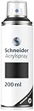 Schneider Paint-It 030 Supreme DIY Acryllack (hochdeckende Sprühfarbe, UV-beständig, 200 ml, Acrylspray für fast alle Untergründe) black matt