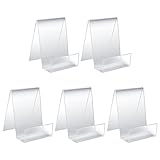 5 Stück Durchsichtige Acryl Buchständer, Tischständer Schräg, Tablet Halter Buchstützen, Staffelei Aufsteller Ständer Zum Anzeigen von Fotos, Büchern, Musik, Kunsthandwerk