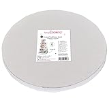ScrapCooking - Silber Tortenunterlage Rund - Cake Board Ø 30 cm - Karton Pappe - Kuchenplatte Tortenplatte Cakeboard für Torten Kuchen - 5206