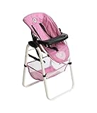 Bayer Chic 2000® Puppenhochstuhl – Jeans Pink – Verstellbar & klappbar – Rückentrage & Gepäcknetz – Puppen bis 50 cm – Puppenzubehör 3-8 J.