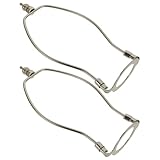 OUNONA 2 Stück Lampenschirm Harfenhalter aus Legierung 8 Zoll Bodenlampen Lampenhalter E27 Farbecht und Bruchfest für Tisch und Stehlampen