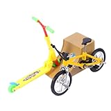 Hohopeti Mini Finger Scooter Spielset mit Rampe aus Robustem Kunststoff und Aluminium Vielseitiges Fingersport Fingerkoordination und Stressreduktion Geeignet für Erwachsene