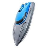 PartyKindom Ferngesteuertes Elektroboot Schnellboot mit Fahrzeit für Pools und Spielspaß Blau