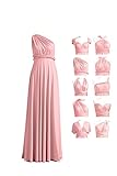 72styles Infinity Kleid mit Bandeau, wandelbares Brautjungfernkleid, lang, Übergröße, Mehrwege-Kleid, Twist-Wickelkleid, Dusty Rose, EinheitsgröÃŸe