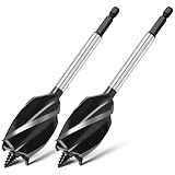 2-tlg Holzbohrer 40mm x 165mm Sechskantschaft Schneckenbohrer für Weichholz und Hartholz Kunststoff Trockenbau und Verbundwerkstoffe