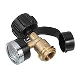 KONTONTY Tankadapter mit Druckanzeige für Gasgrills Campingkocher und Heizgeräte Universeller Adapter für Gaskartuschen Sicherer Einsatz Beim Camping und Outdoor Aktivitäten