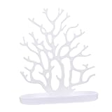 WYUYIWH 1 x Korallen-Schmuckaufhänger, Kunststoff-Kleiderbügel, Baum-Schmuckständer, Kunststoff-Kleiderbügel, Kunststoff-Schmuckteller, Schmuckaufbewahrung, Schmuckhalter, Tablett, Halskette