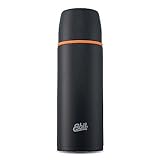 Esbit Edelstahl Isolierflasche Classic 1000 ml in Schwarz - für warme und kalte Getränke - Edelstahl Thermoflasche mit 2 Bechern