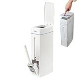 Kosmetikeimer mit Deckel - schmales, platzsparendes Design, kompakter Treteimer mit herausnehmbarem Inneneimer, Abfallbehälter mit Kunststoffdeckel, Gold