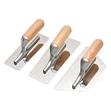 Oladfiop Polished Edelstahl Venetian Gips Trowel Set 3 Pc Paint Plastering Finishing Handwerkzeuge, JYLSSKUK